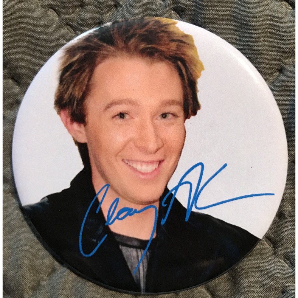Collectible Clay Aiken Pinback Button Pin 3"d Photo